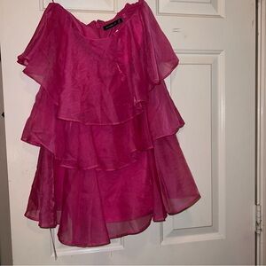 Abercrombie pink mini ruffle dress